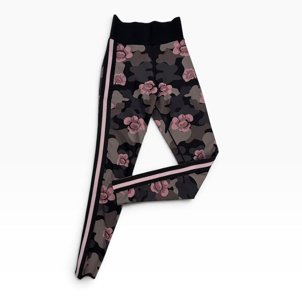 Ultracor Pink Camo Flower Glitter Stripe Legging XS